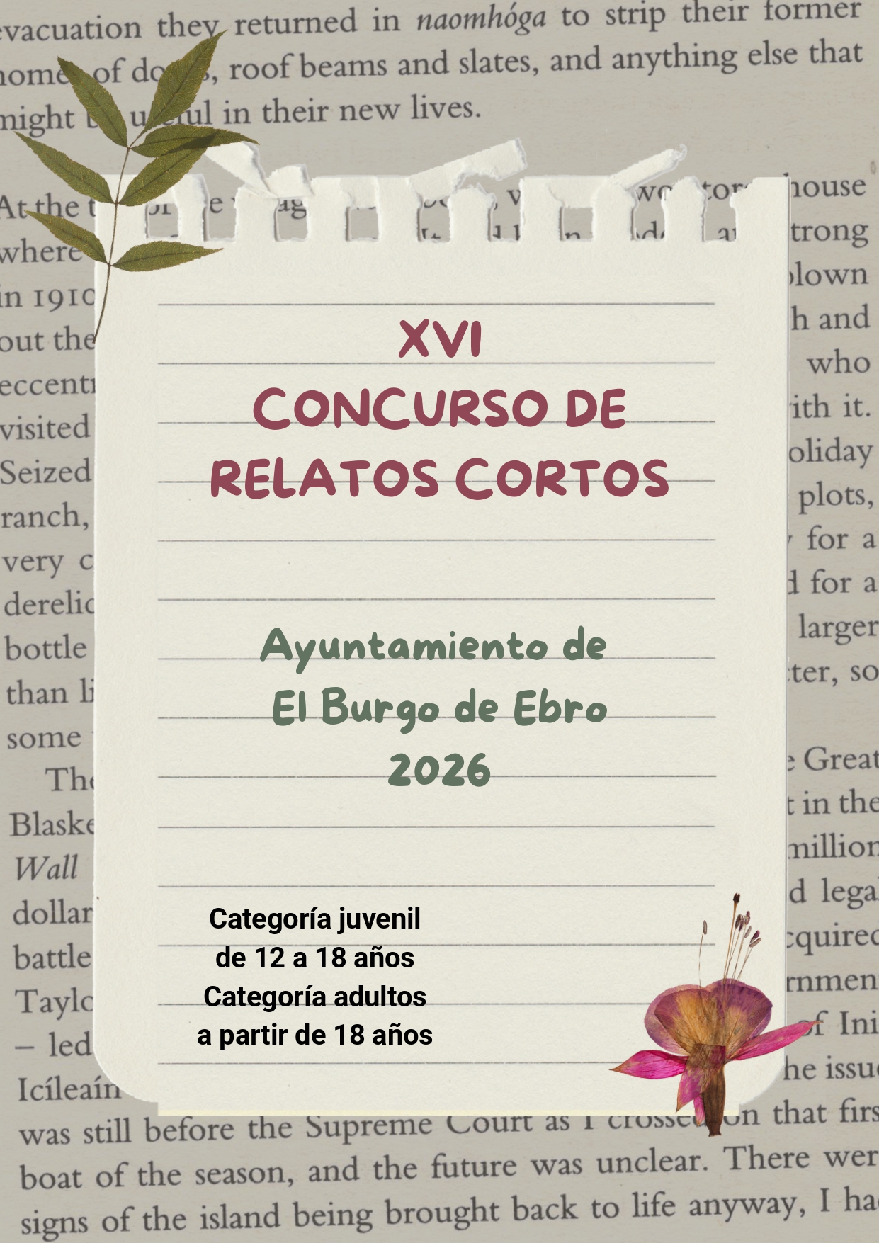 cartel xvi concurso de relatos